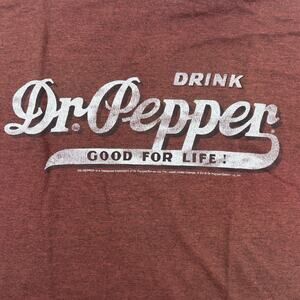 Red Dr.Pepper Logo VTG Design Tee Sz Xl